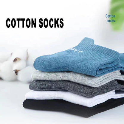 10 Pairs High Quality Men's Socks Casual Breathable Cotton Man Run Sports Socks Spring Autumn Male Sox Gifts Plus Size EUR38-45