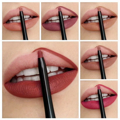 Lips Velvet Matte Lip Liner Pencil Waterproof Lasting Plump Lipstick Natural Lips Pencil Contour Line Makeup Lipliner Pen Gifts