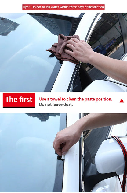2m Car Seal Strip Rubber Weatherstrip Waterproof Auto Sunroof Window Gap Filler Soundproof Universal Car Weather Strip Sealing