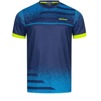 Men Table Tennis T-Shirt Undercurrent Pattern Men's Summer ventilate Badminton T-Shirt Table Tennis Short Sleeve Quick Dry Top
