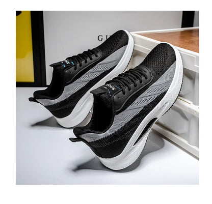 2024 new Men's sneakers Summer men's shoes breathable lace-up lightweight running shoes