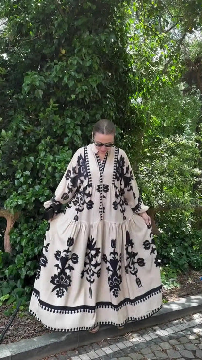 Abaya Muslim Dress Party Women Long Robe Print Jalabiya Eid Ramadan Morocco Dubai Abayas Kaftan Islam Arab Modest Vestidos