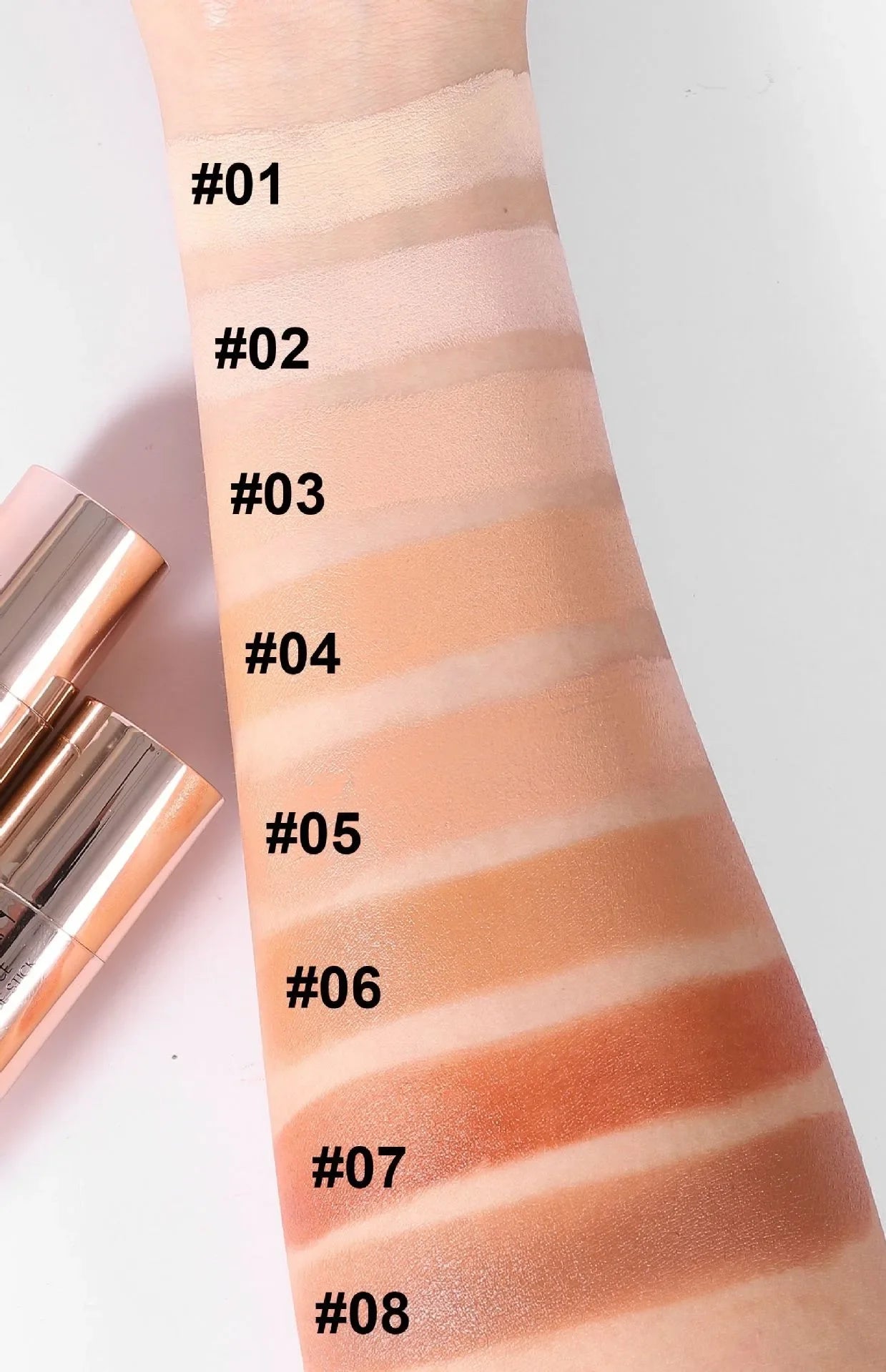 Double-headed Face Bronzer Highlighter Stick Concealer with Brush Face Contour Cream Moisturizing Natural 3D Nose Shadow Makeup