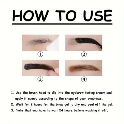 Long-lasting Eyebrow Gel Makeup Semi-permanent Waterproof ColorSweat-proof Film Forming Dye Eyebrow Cream Tint Cosmetics