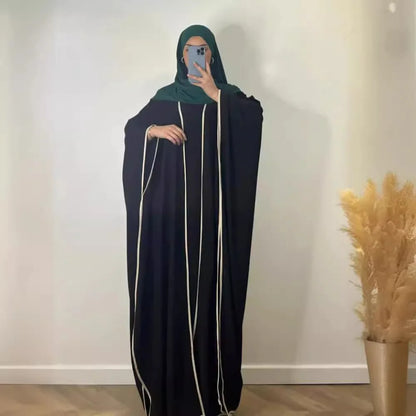 Muslim Women Dress Two Piece Set Eid Ramadan Morocco Dubai Open Abayas Vestidos Arab Cardigan Robe Suit Islam Modest Kaftan