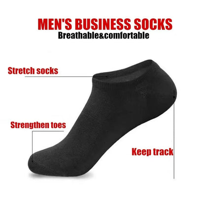 30Pairs/Lot Men's Business Polyester Cotton Socks Black Gray Casual Ankle Socks Antibacterial Soft Fabric Elastic Socks EU38-44