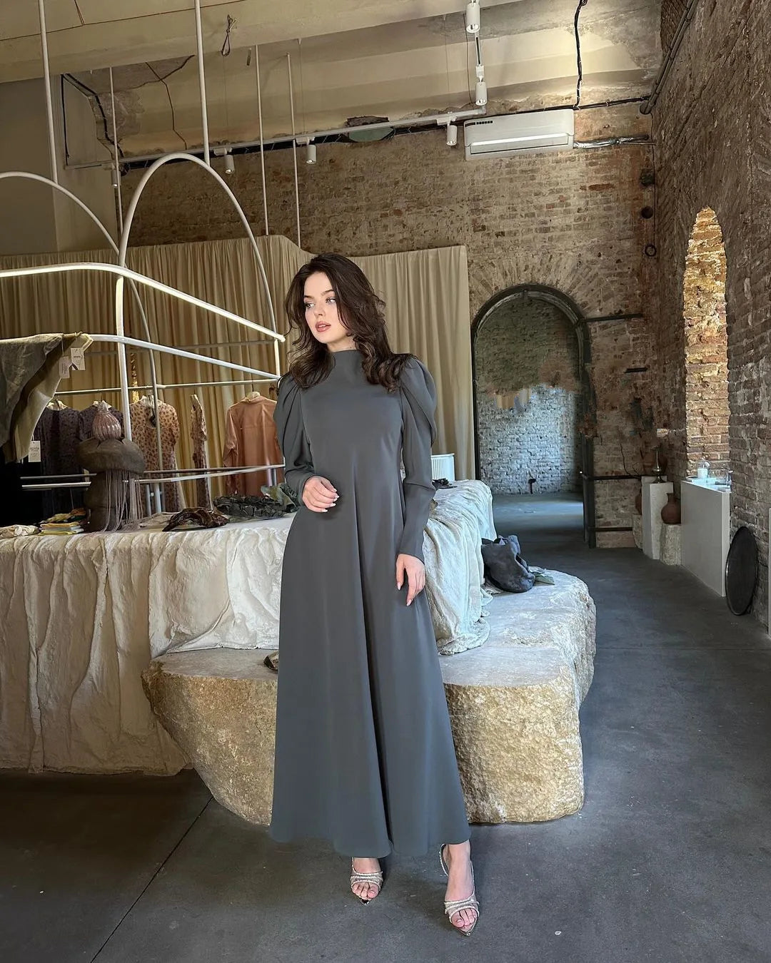 Women Eid Muslim Dresses Lantern Sleeve Morocco Ramadan Solid Sashes Vestidos Dubai Kaftan Arab Slim Casual Abayas Modest