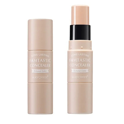 Concealer Stick Contour Neutral Makeup Smoother Moisturizing Concealer Highlighter Stick Double Head with Brush