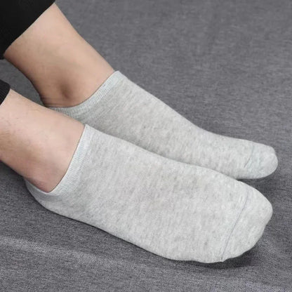 30Pairs/Lot Men's Business Polyester Cotton Socks Black Gray Casual Ankle Socks Antibacterial Soft Fabric Elastic Socks EU38-44