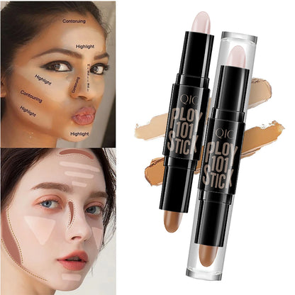 Double Head Highlighter Sticks Waterproof Matte Highlighter Foundation Sculptor Highlighter Makeup Stick Shadow Concealer Pencil