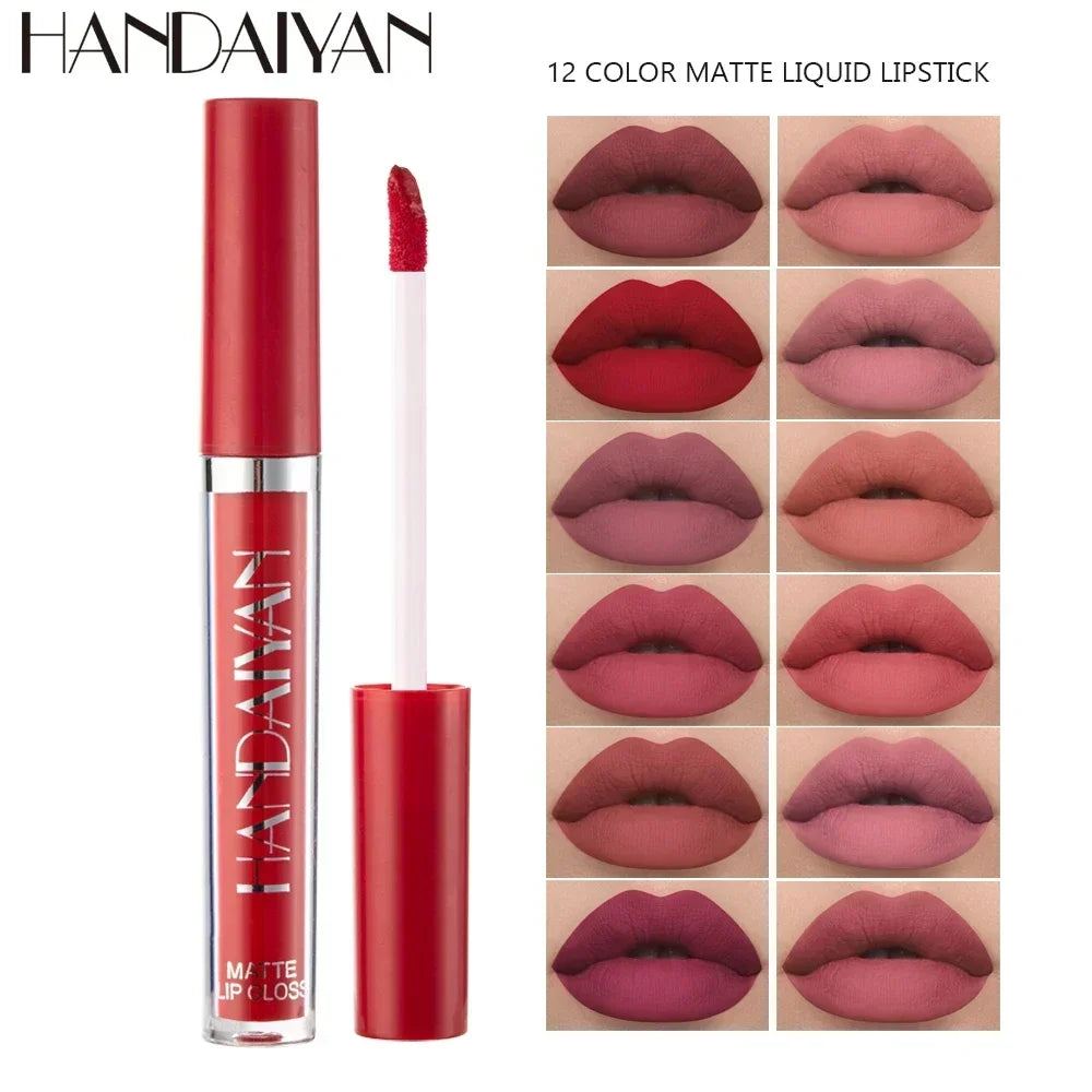 HANDAIYAN Gift 6PC/Set Matte Velvet Lip Gloss Waterproof Long-lasting Liquid Lipstick Cosmetic Beauty Keep 24 Hours Makeup