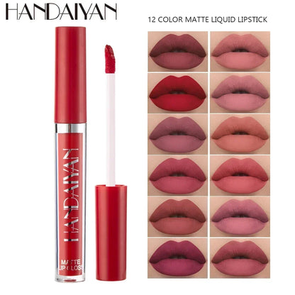 HANDAIYAN Gift 6PC/Set Matte Velvet Lip Gloss Waterproof Long-lasting Liquid Lipstick Cosmetic Beauty Keep 24 Hours Makeup