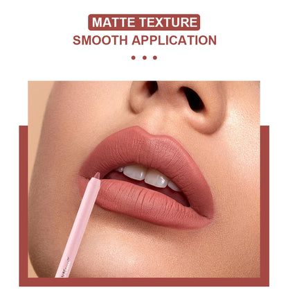 12 Colour Matte Lip Liner Pencil Carving Labial Makeup Lasting Brown Lip Liners Waterproof Lipstick Pen Lip Contouring Cosmetics