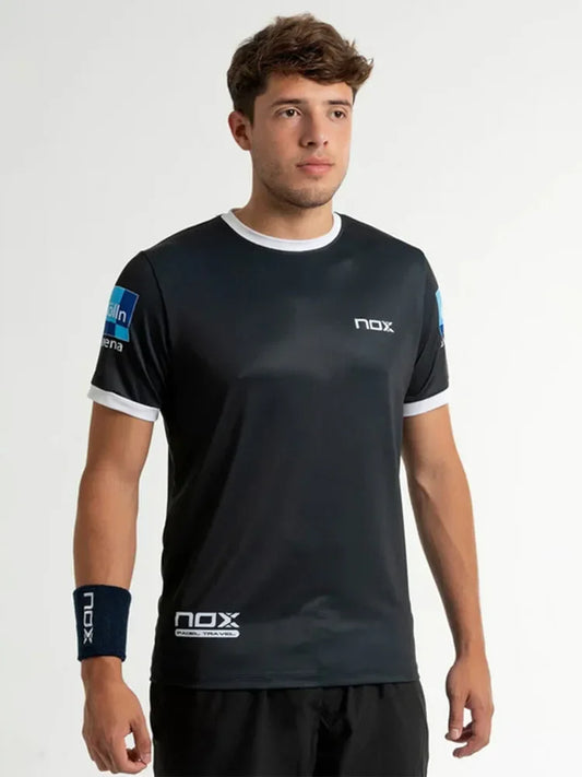 Men's 2024 Cage Tennis T-Shirt Sports Shirt Spanish Top Athlete Padel World Tour Crewneck Short-Sleeved Jersey Breathable