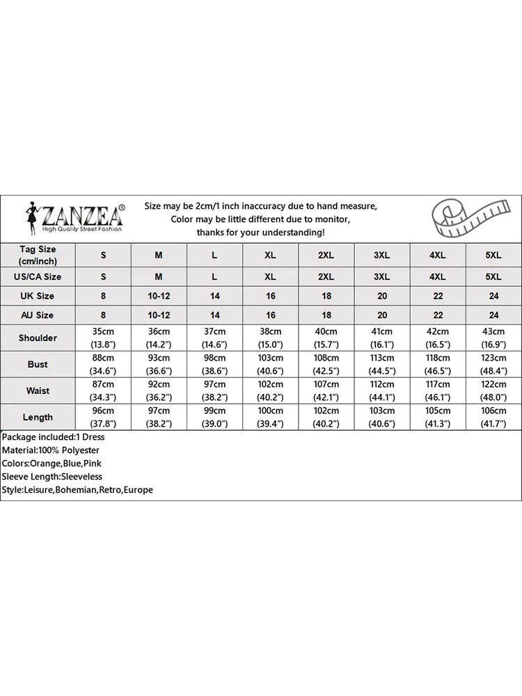 2024 ZANZEA Summer Elegant Sleeveless Dress Women Stylish Work Party Sundress Casual Tank Robe Bohemain Floral Printed Vestidos