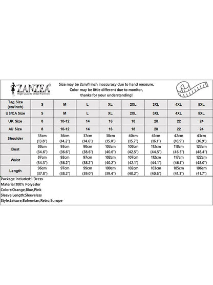 2024 ZANZEA Summer Elegant Sleeveless Dress Women Stylish Work Party Sundress Casual Tank Robe Bohemain Floral Printed Vestidos