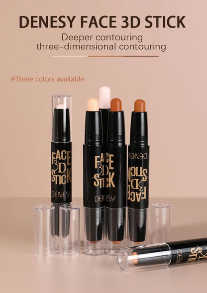 Face Concealer Double Head Concealer Pen Long Lasting White Dark Circles Corrector Contour Eye Stick Pencil Cosmetic Makeup