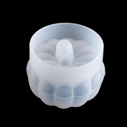 DIY Silicone Pumpkin Candle Mold white 3D Pumpkin Mould Smooth Pumpkin Soap Mold Halloween