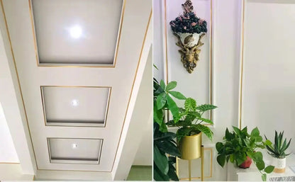 50m/Roll Self-adhesive Tile Tape Brushed Gold Silver Floor Edging Waterproof Seam Wall Stickers Wall Gap Ceiling Home Decoration