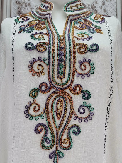 Muslim Abaya for Women Party Dresses Embroidery Long Robe Eid Ramadan Dubai Abayas Kaftan Arab Jalabiya Modest Vestidos Morocco