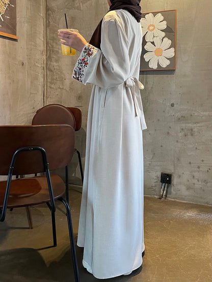 Modest Dress for Women Morocco Party Dubai Abayas Kaftan Islam Vestidos Arab Muslim Robe Embroidery Dresses Jalabiya Ramadan