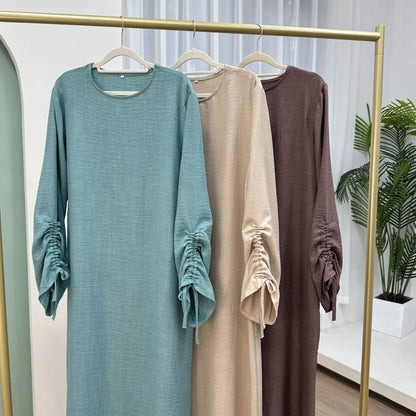 Moroccan Party Eid Ramadan Mubarak Abaya Muslim Maxi Dress Dubai Modest Kaftan Femme Turkey Islam Gown Jalabiya Vestidos Casual