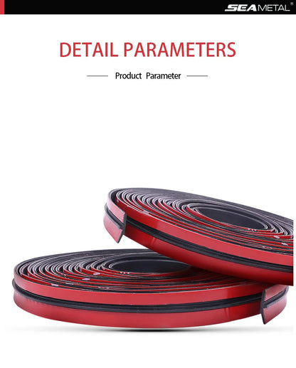 2m Car Seal Strip Rubber Weatherstrip Waterproof Auto Sunroof Window Gap Filler Soundproof Universal Car Weather Strip Sealing