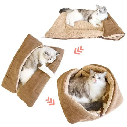 Cat Bed Warm Thickened Soft Multifunctional Pet Foldable Mat for Cats Small Dogs Indoor Kitten Bed Cat Sleeping Mat Pet Supplies