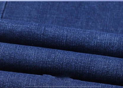 2024 NEW Men's Fashion Business Jeans Classic Style Casual Stretch Slim Jean Pants Male Brand Denim Trousers Black Blue