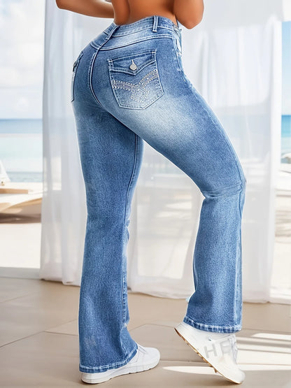 New Women's Stretch Boot Cut Jeans