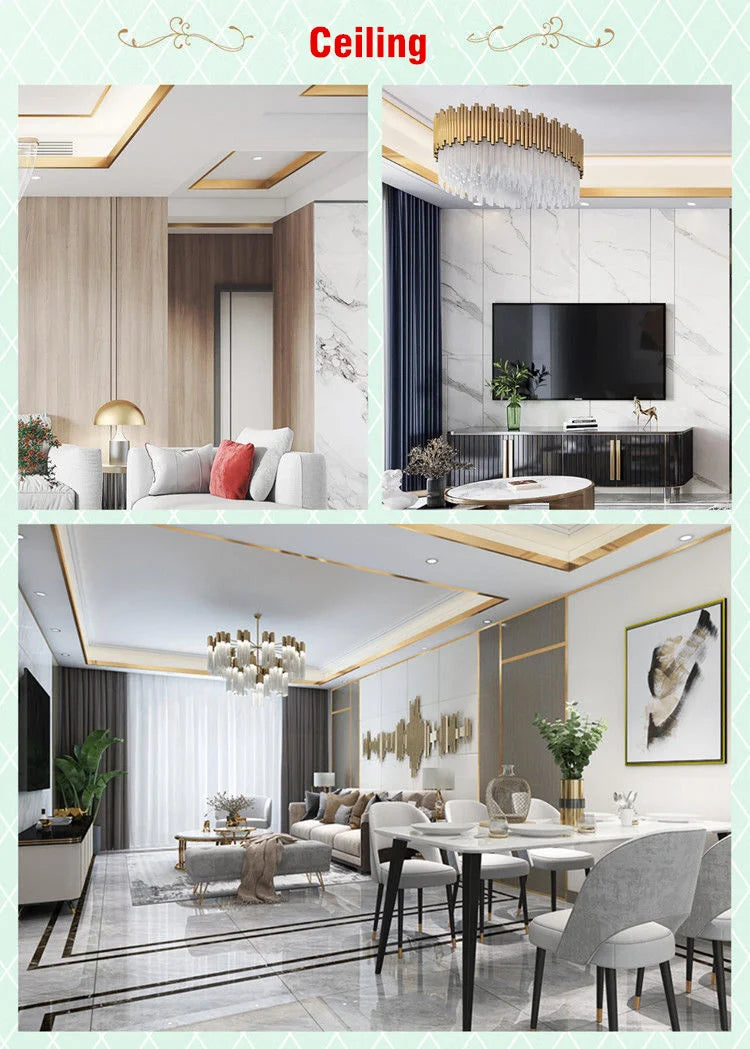 50m/Roll Self-adhesive Tile Tape Brushed Gold Silver Floor Edging Waterproof Seam Wall Stickers Wall Gap Ceiling Home Decoration