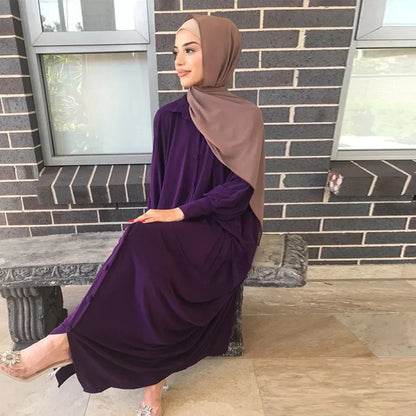 Eid Muslim Modest Dress for Women Abaya Dubai Prayer Eid Ramadan Prayer Garmenrt Longue Musulman Abayas Kaftan Niqab Vestidos