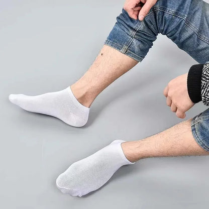 30Pairs/Lot Men's Business Polyester Cotton Socks Black Gray Casual Ankle Socks Antibacterial Soft Fabric Elastic Socks EU38-44