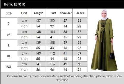 2024 Modest Abayas Casual Women Muslim Long Sleeve Maxi Dresses Ramadan Kaftan Islamic Dubai Arab Robe Eid Party Jalabiya Caftan