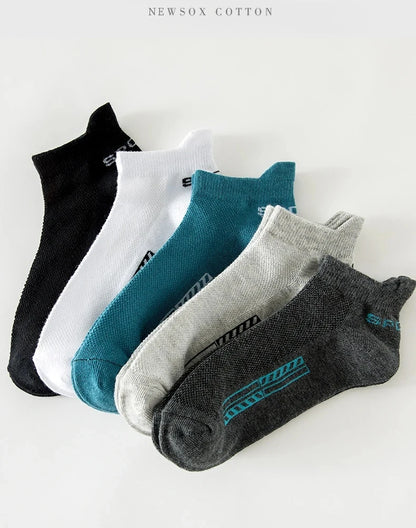 10/5 Pairs Summer Thin Short Socks Ankle Breathable Mesh Sports Sock Men and Women Casual Athletic High Quality Sokken Gifts