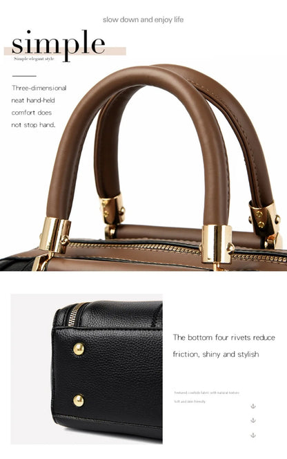 Genuine Luxury Shoulder Croosbody Bags for Women Designer Casual Tote Female Boston Quality Soft Leather Purses and Handbags Sac