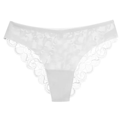 TrowBridge 3PCS Women's Panties Set Sweet Lace Underwear Soft Silk Satin Lingerie French Romantic Woman Briefs Female Sexy Panty