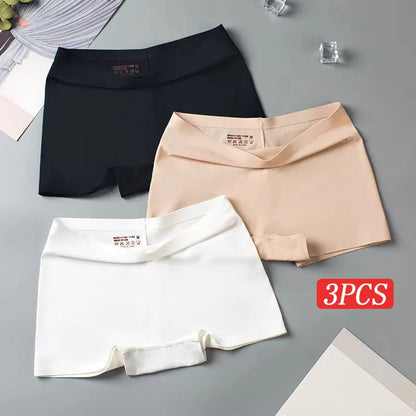 Women Seamless Safety Short Pants Panties Anti Exposure Underwear M L XL Black Casual Ventilate Soft Sports Fitness Yoga