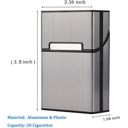 Portable Cigarettes Slim Aluminum Cigarette Case Cigar Tobacco Holder Box Storage Container Smoking Accessories