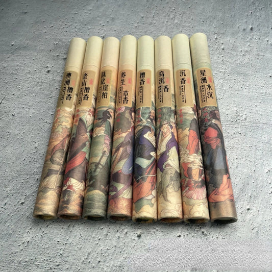 21cm Thread Incense Small Round Tube Sandalwood Agarwood Toilet Bedroom Air Purification To Help Sleep Incense Storage Box