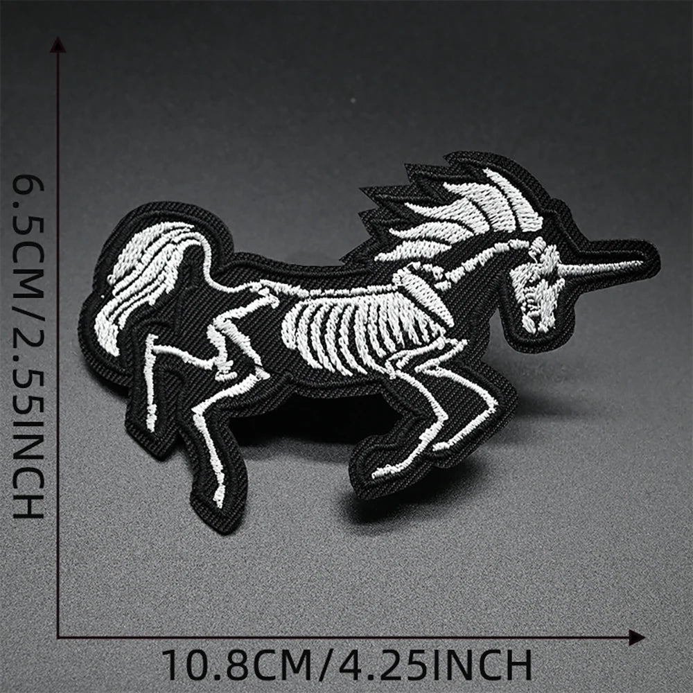 Halloween Iron-on Patch for Clothes Stickers Pumpkin Ghost Apple Devil Embroidery Backpack Jacket Horror Punk Patches Decorative