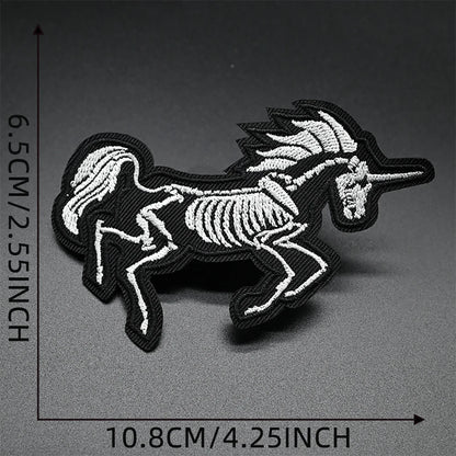 Halloween Iron-on Patch for Clothes Stickers Pumpkin Ghost Apple Devil Embroidery Backpack Jacket Horror Punk Patches Decorative