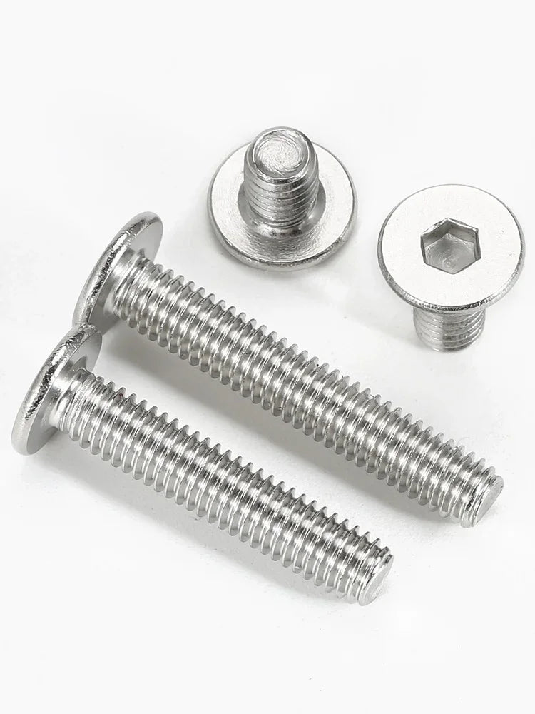 M6 M8 M10 M12 CM Hex Hexagon Socket Ultra Thin Super Low Flat Wafer Head Allen Cap Screw Bolt 304 stainless steel Length 6~120mm