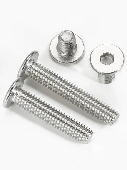 M6 M8 M10 M12 CM Hex Hexagon Socket Ultra Thin Super Low Flat Wafer Head Allen Cap Screw Bolt 304 stainless steel Length 6~120mm