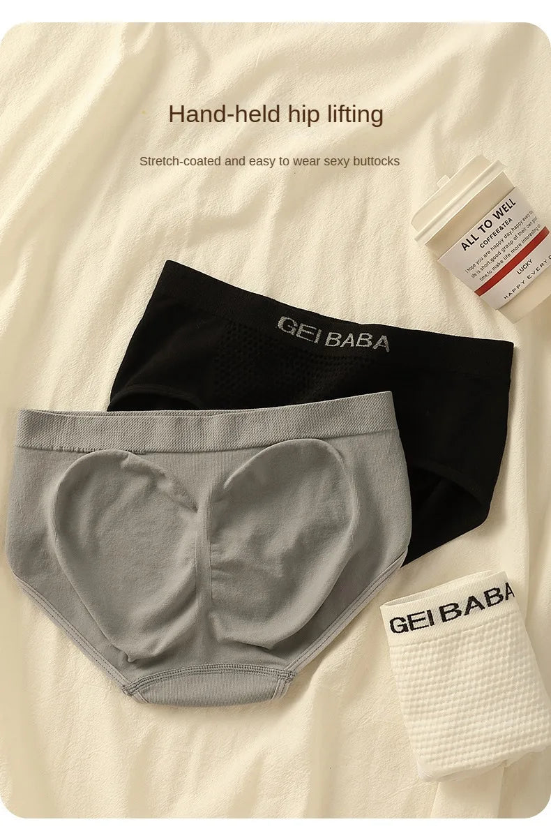 3PCS Panties Sports Briefs Large Size Lingerie Soft Underpanties Mid-rise Breathable Solid Color Women's Intimates Underwear