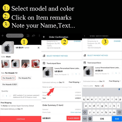 Luxury Pressure Personalized Name Letter DIY Customized Cover For Airpods 1 2 3 Pro 2 Lychee Pattern Earphone Case With Keychain
