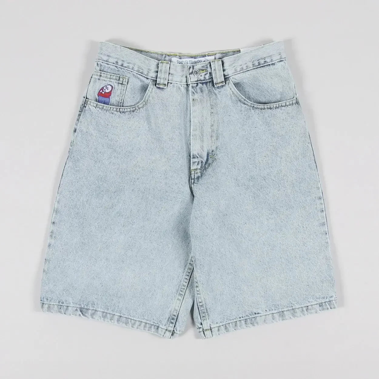 Straight Cotton Loose Embroidered Denim Shorts Men's American Retro Five Pants Summer Loose High Street Skater Pants Y2k Cargo