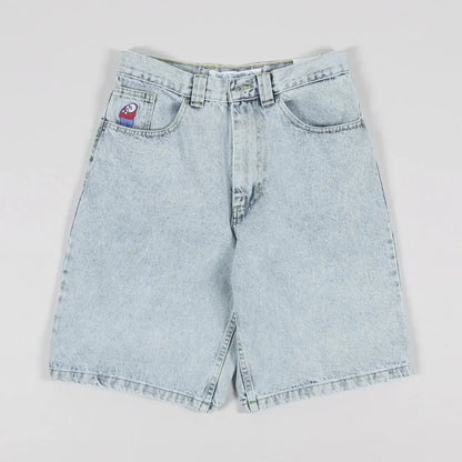 Straight Cotton Loose Embroidered Denim Shorts Men's American Retro Five Pants Summer Loose High Street Skater Pants Y2k Cargo