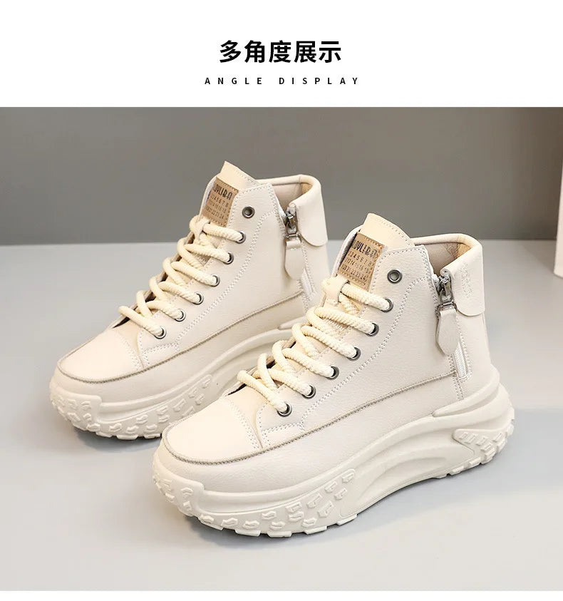 2024 New Women Sneakers Luxury Fashion High Top Women Boots Platform Casual Shoes Outdoor Running Shoes for Women Tenis De Mujer