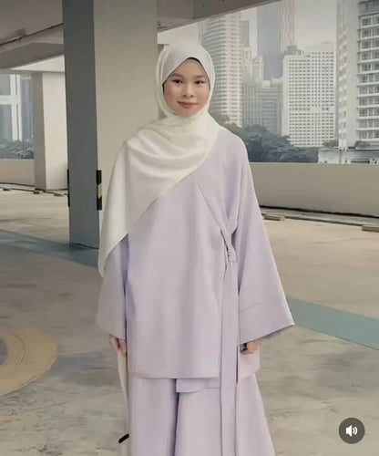 Eid Muslim Suit Modest Two Piece Women Lace Up Top Skirt Outfits Ramadan Morocco Dubai Abayas Ensemble Islam Arab Jalabiya